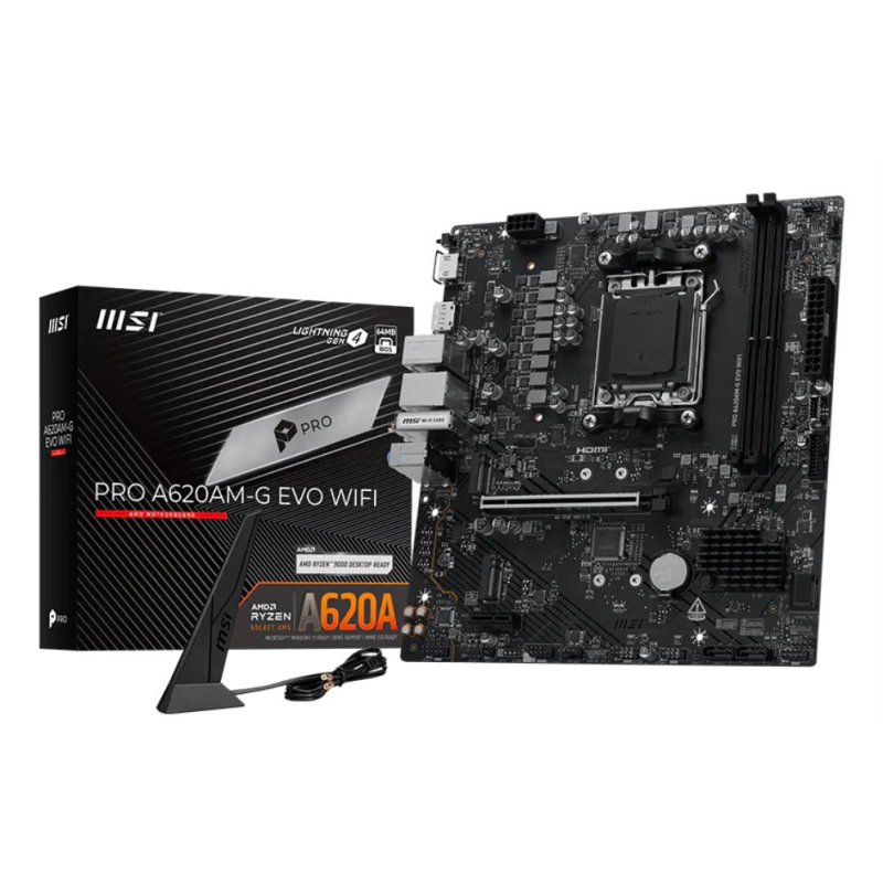 MSI Pro A620AM-G EVO WIFI AMD A620A Zócalo AM5 micro ATX