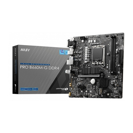 Placa base msi 1700 pro b660m - g ddr4 micro atx - 2 x ddr4 - 4 x sata