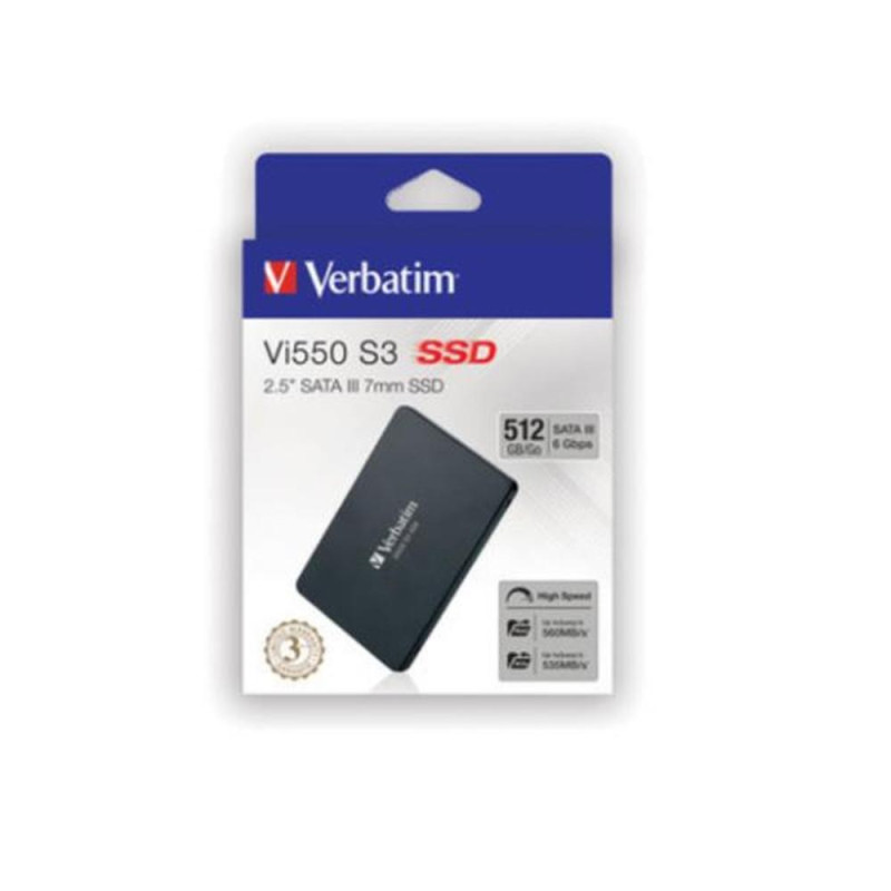 Disco duro interno ssd verbatim vi550 s3 512gb 2.5 pulgadas sata iii