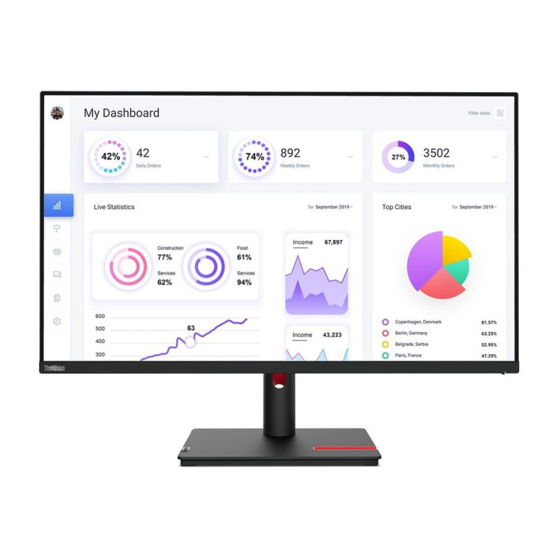 Monitor lenovo thinkvision t32p - 30 31.5 pulgadas 4k uhd 60hz