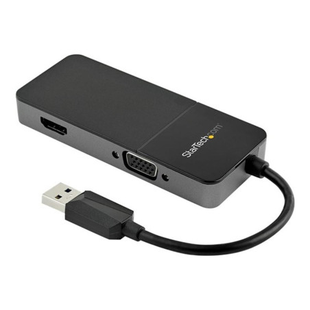Adaptador usb tipo a a hdmi - vga startech - macho - hembra - negro - plata