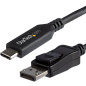 Cable usb tipo c a displayport startech 1.8m - macho - macho - negro