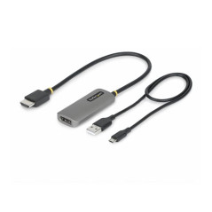 Adaptador hdmi a displayport startech 0.3m - macho - hembra - gris