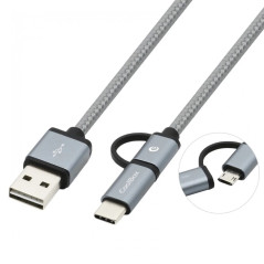 Cable multi usb 2.0 coolbox carga mas datos micro usb usb tipo c usb t