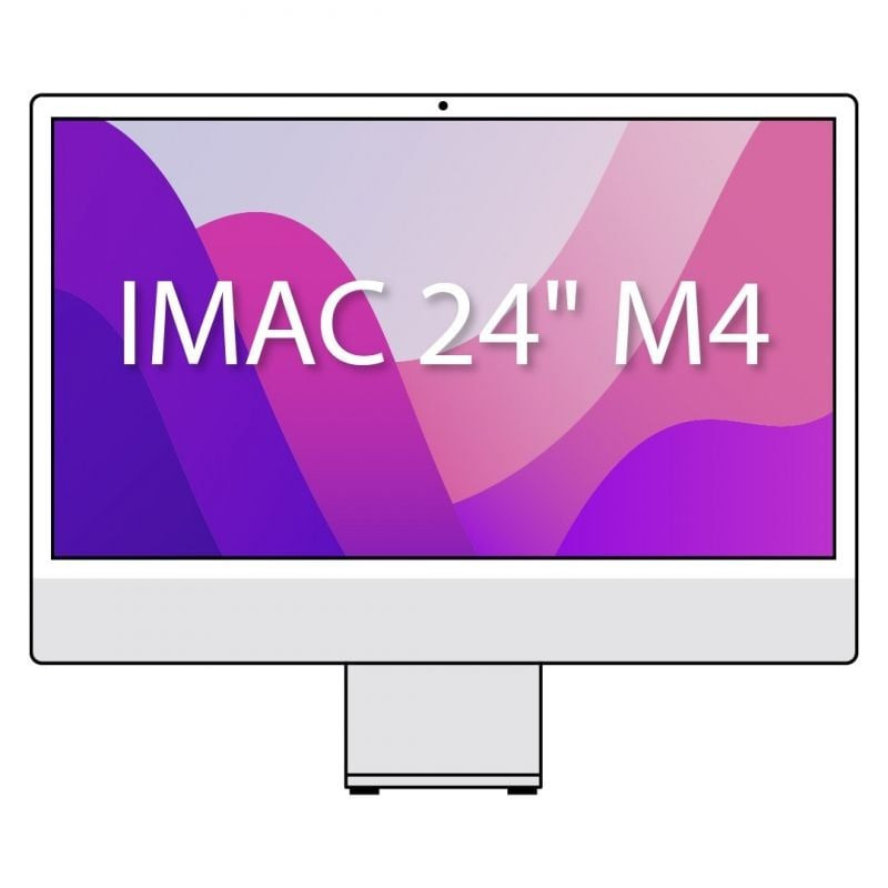 Apple iMac 24 Retina 4,5K / M4 10-Core CPU/ 16Gb/ 512Gb SSD/ 10-Core GPU/ Plata