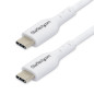 Cable usb tipo c startech 1m - macho - macho - blanco