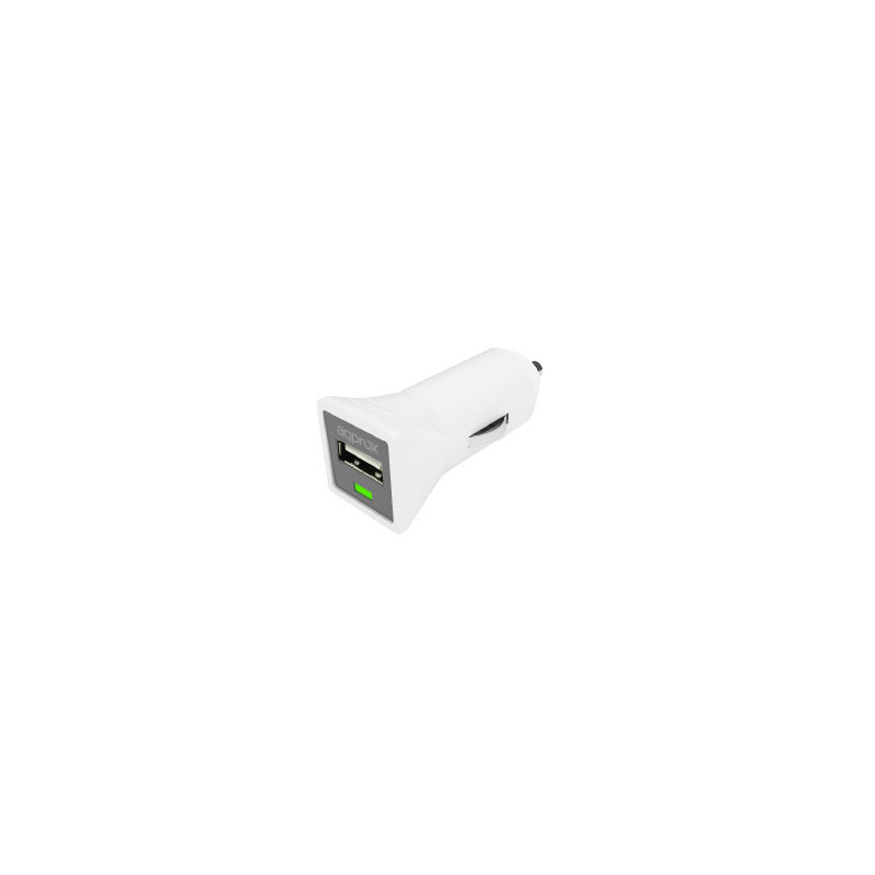 CARGADOR USB PARA COCHE 1A DESIGN BLANCO APPROX
