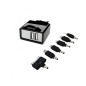 CARGADOR USB DE VIAJE/PARED DUAL+ 6 TIPS NEGRO APPROX
