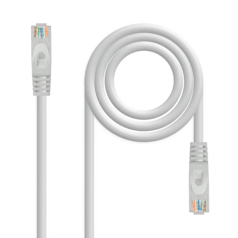 CABLE DE RED LATIGUILLO RJ45 UTP CAT6A AWG24 5 M GRIS NANOCABLE