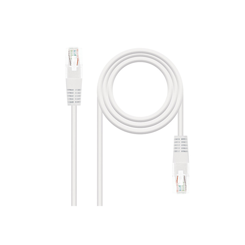 CABLE DE RED LATIGUILLO RJ45 CAT.5E UTP AWG24 3 M BLANCO NANOCABLE