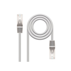 CABLE DE RED LATIGUILLO RJ45 CAT.5E FTP AWG24 2M GRIS NANOCABLE
