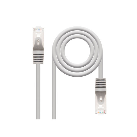 CABLE DE RED LATIGUILLO RJ45 CAT.5E FTP AWG24 2M GRIS NANOCABLE