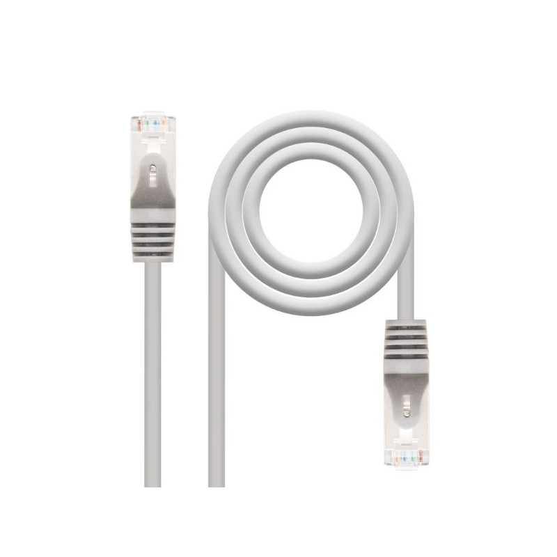 CABLE DE RED LATIGUILLO RJ45 FTP CAT6 AWG24 5 M GRIS NANOCABLE