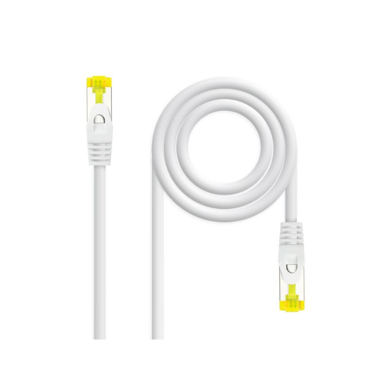 CABLE DE RED LATIGUILLO RJ45 SFTP CAT6A AWG26 0.30 M BLANCO NANOCABLE