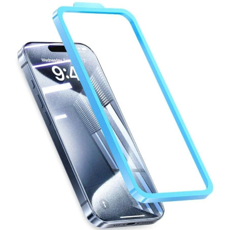 PROTECTOR PANTALLA CRISTAL TEMPLADO IPHONE 15 PLUS + HERRAMIENTA VENTI