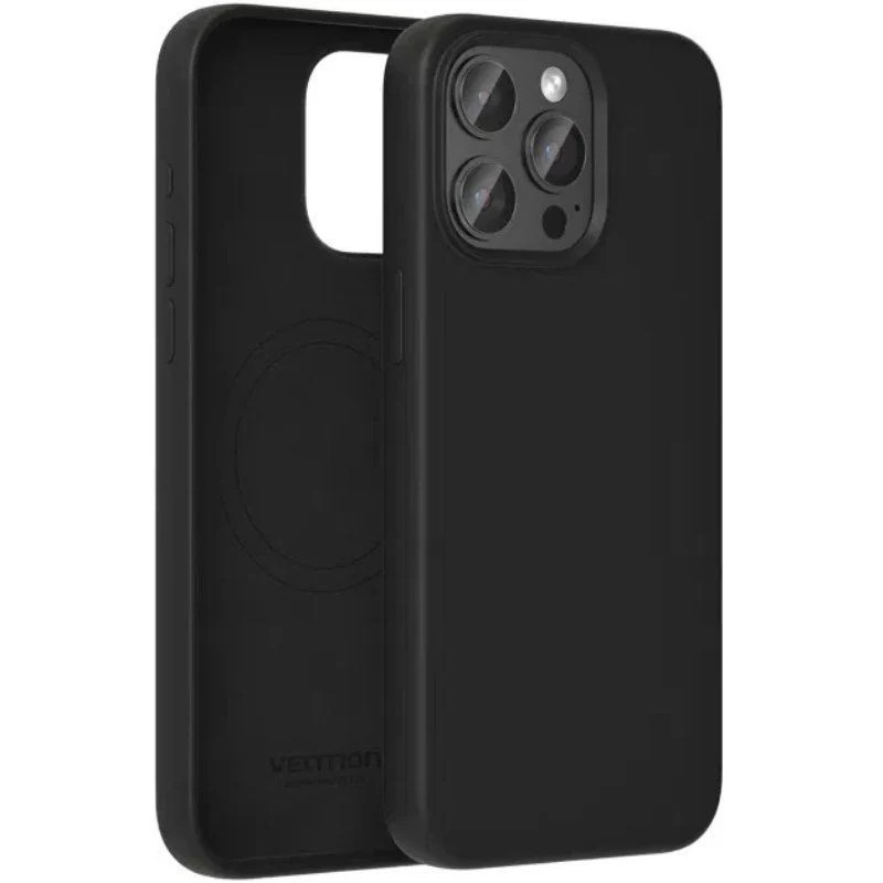 FUNDA SILICONA MAGSAFE IPHONE 15 PRO NEGRO VENTION