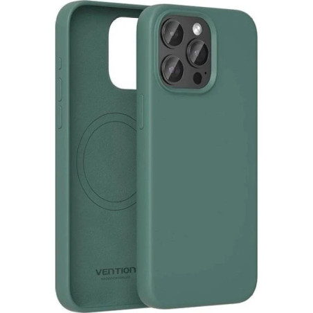 FUNDA SILICONA MAGSAFE IPHONE 15 PLUS VERDE CIPRÉS VENTION