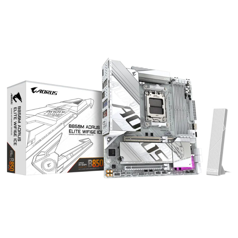 PLACA BASE B850M AORUS ELITE WIFI6E ICE GIGABYTE