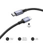 CABLE PLUS 100W USB-C/USB-C 2 M NEGRO SUBBLIM