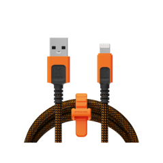 CABLE XTREME USB-A A LIGHTNING 1.5M NEGRO/NARANJA XTORM