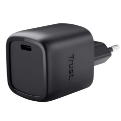 CARGADOR PARED/VIAJE USB-C 30W MAXO NEGRO TRUST