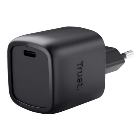 CARGADOR PARED/VIAJE USB-C 30W MAXO NEGRO TRUST