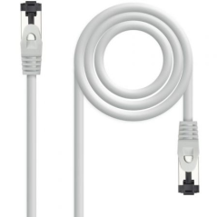CABLE DE RED LATIGUILLO SSTP CAT8.1 AWG26 0.25 M GRIS NANOCABLE