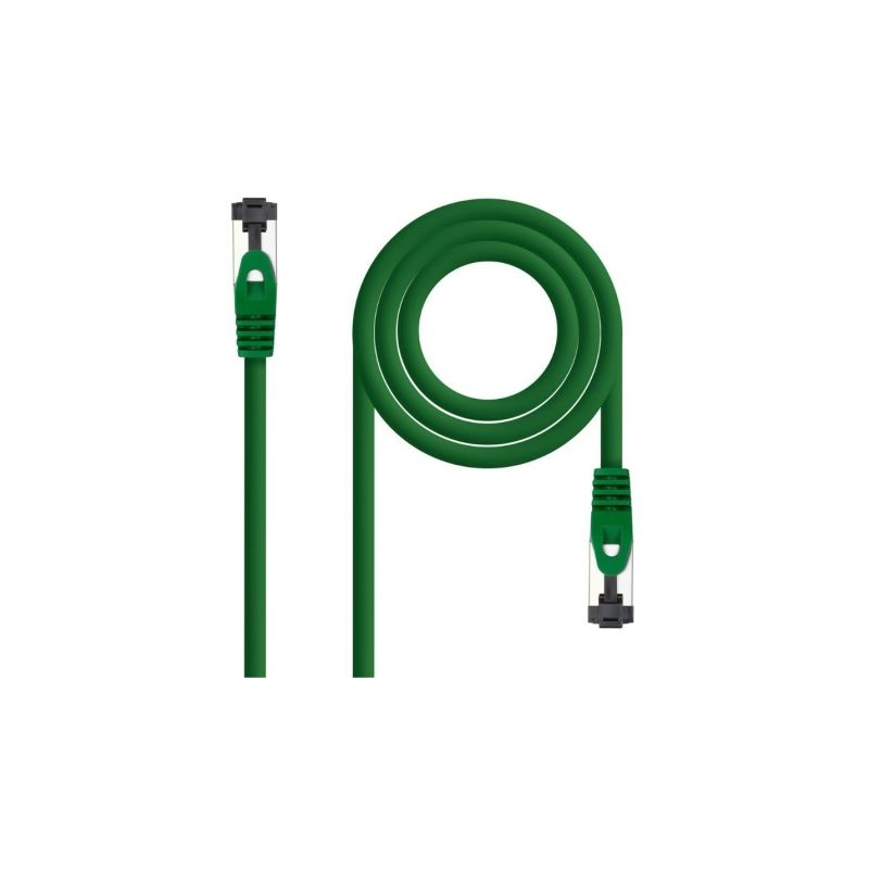 CABLE DE RED LATIGUILLO SSTP CAT8.1 AWG26 0.25 M VERDE NANOCABLE