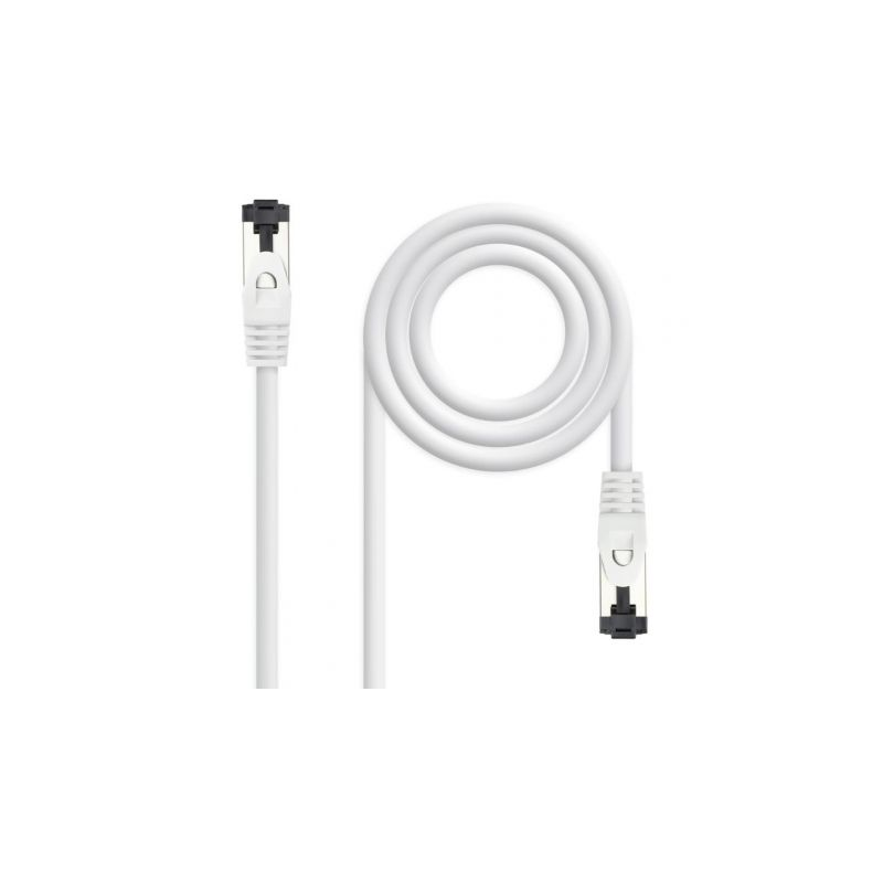 CABLE DE RED LATIGUILLO SSTP CAT8.1 AWG26 0.25 M BLANCO NANOCABLE