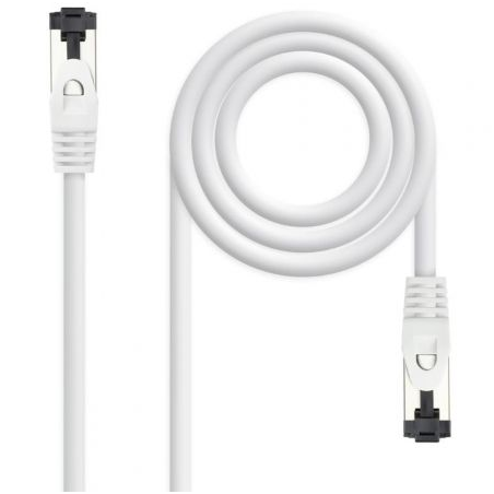 CABLE DE RED LATIGUILLO SSTP CAT8.1 AWG26 0.25 M BLANCO NANOCABLE
