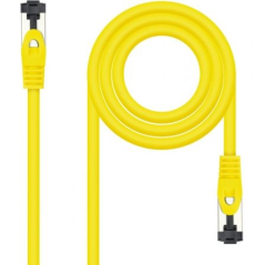CABLE DE RED LATIGUILLO SSTP CAT8.1 AWG26 0.25 M AMARLLO NANOCABLE