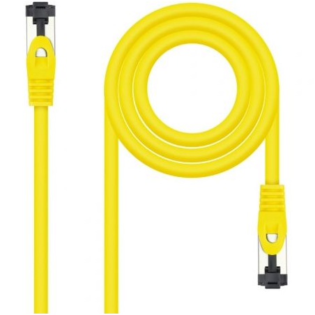 CABLE DE RED LATIGUILLO SSTP CAT8.1 AWG26 0.25 M AMARLLO NANOCABLE