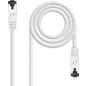 CABLE DE RED LATIGUILLO SSTP CAT8.1 AWG26 0.50 M BLANCO NANOCABLE