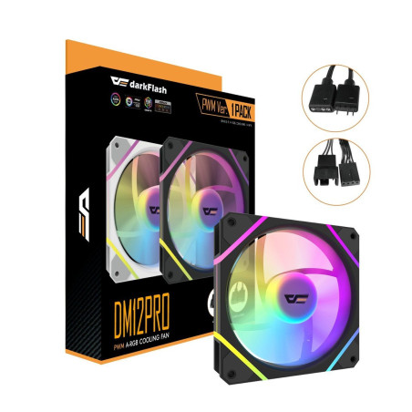 VENTILADOR AUXILIAR DM-12 120 PRO A-RGB NEGRO DARKFLASH