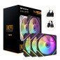 KIT 3 VENTILADORES AUXILIAR DM-12 120 PRO A-RGB NEGRO DARKFLASH