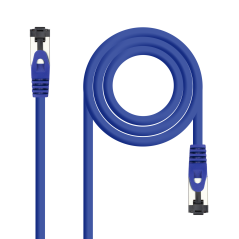 CABLE DE RED LATIGUILLO SSTP CAT8.1 AWG26 0.5 M AZUL NANOCABLE