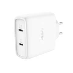 CARGADOR PARED/VIAJE 2xUSB-C 65W MAXO BLANCO TRUST