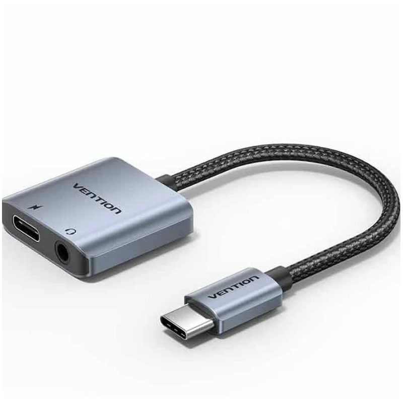 ADAPTADOR AUDIO USB-C/M JACK 3.5/H GRIS VENTION