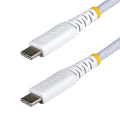 Cable usb tipo c startech 3m - macho - macho - blanco trenzado
