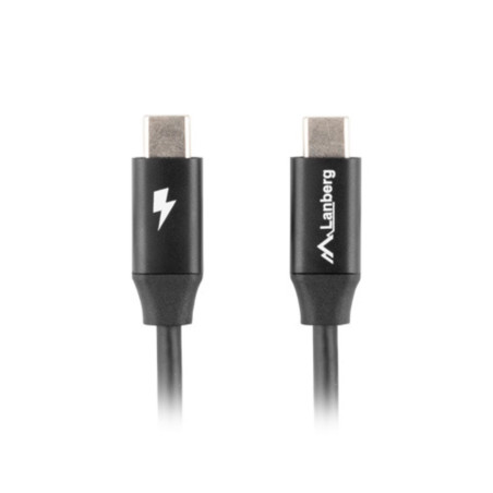 Cable usb tipo c lanberg 1m - macho - macho - carga rapida - negro