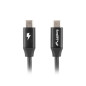 Cable usb tipo c lanberg 1m - macho - macho - carga rapida - negro