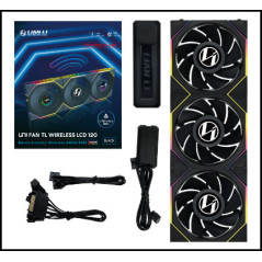 Ventilador caja gaming lian li unifan tl - lcd inalambrico argb 3x 120