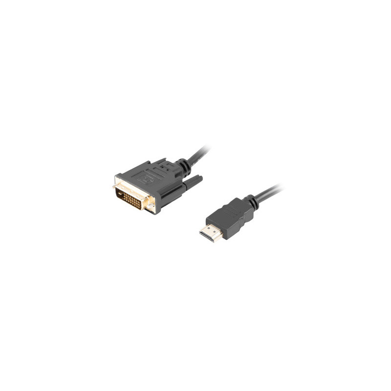 Cable hdmi lanberg macho - dvi - d 24+1 macho 4k dual link 3m negro