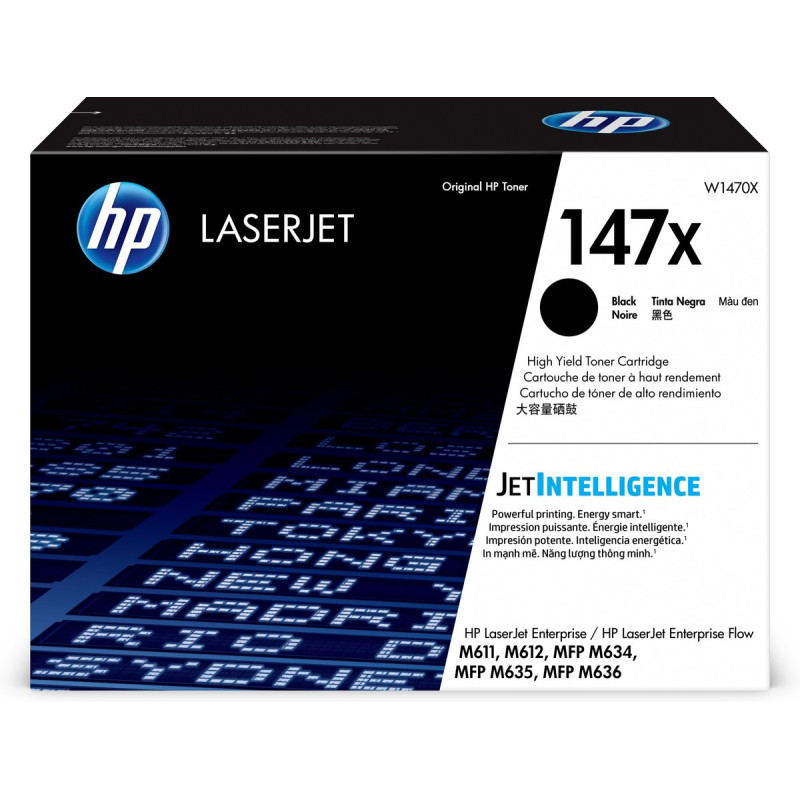 Toner hp 147x w1470x alta capacidad negro m611 - m612