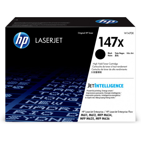 Toner hp 147x w1470x alta capacidad negro m611 - m612