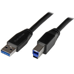 Cable usb tipo a a usb tipo b startech 10m - macho - macho - negro