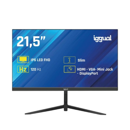 iggual Monitor 21,5 IPS 1ms FHD 120Hz VGA HDMI DP