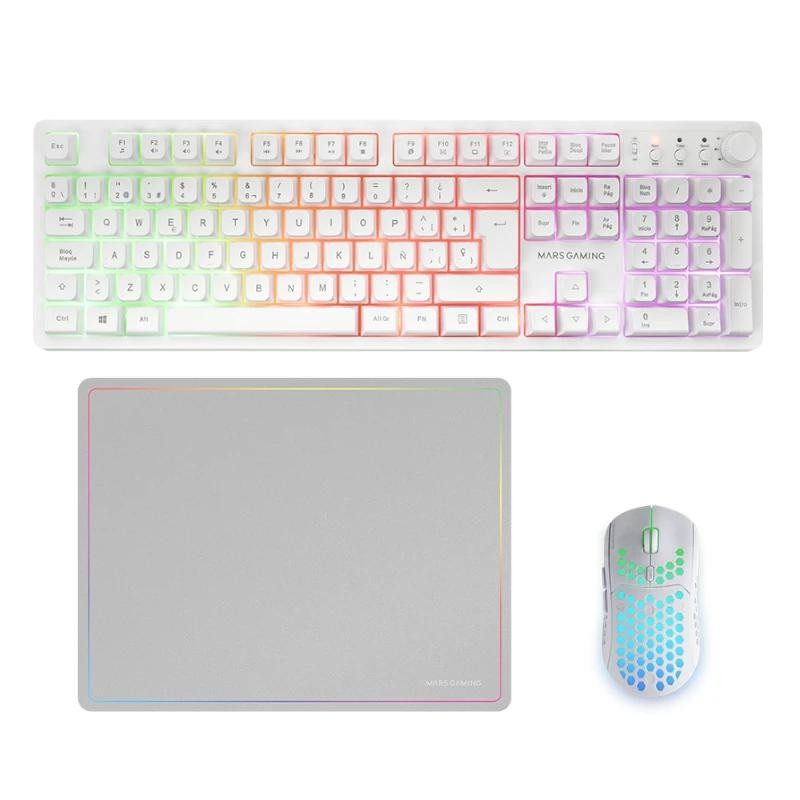 Mars Gaming Combo MCPWXWES GAMING 3IN1 RGB Blanco Mars Gaming Combo MCPWXWES GAMING 3IN1 RGB Blanco