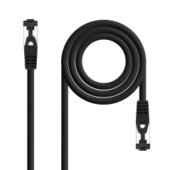 CABLE DE RED LATIGUILLO SSTP CAT8.1 AWG26 3 M NEGRO NANOCABLE