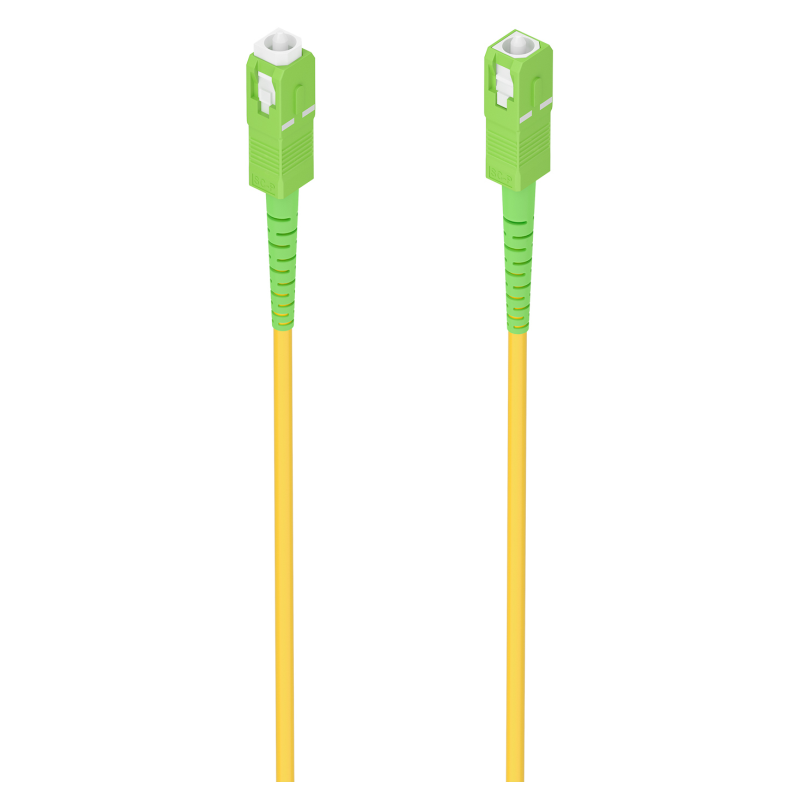 AISENS Cable Fibra Óptica Latiguillo G657A2 3.0 9/125 SMF Simplex CPR DCA LSZH, SC/APC-SC/APC, Amarillo, 3.0m